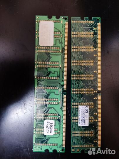 Оперативная память DDR 256 mb (2 шт.)