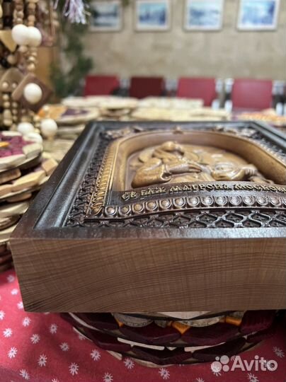 Икона Матрона Московская из дерева