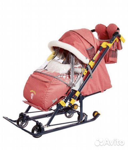 Новые санки nika нд7-7/К. Королевский красный