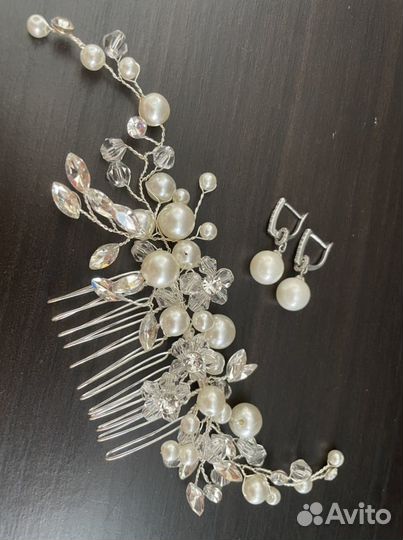 Свадебное украшение гребень для волос