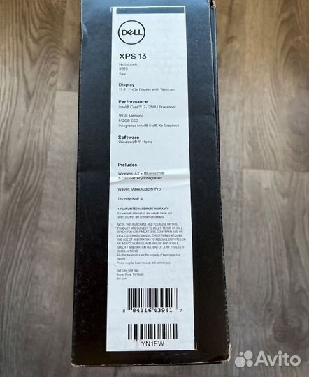 Ноутбук Dell XPS 9315 Core i7-1250U