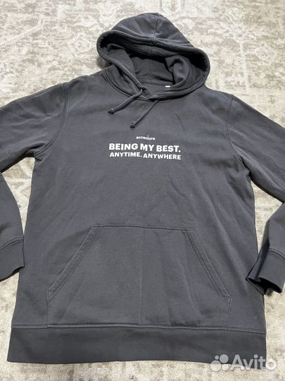 Женская серая Толстовка худи свитшот 44-46р