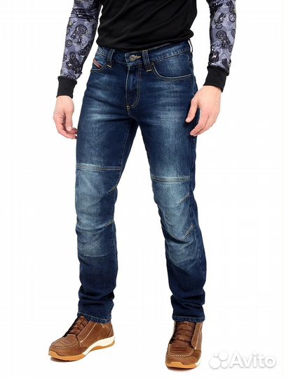 EF56 Мотоджинсы spider, муж., Regular fit, стрейч