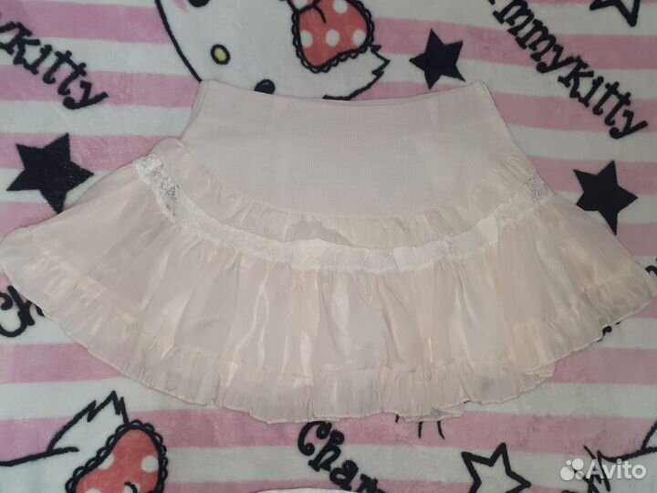 Розовая летняя юбка