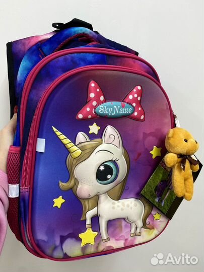 Новый школьный 3D рюкзак для девочки 1-4 класс