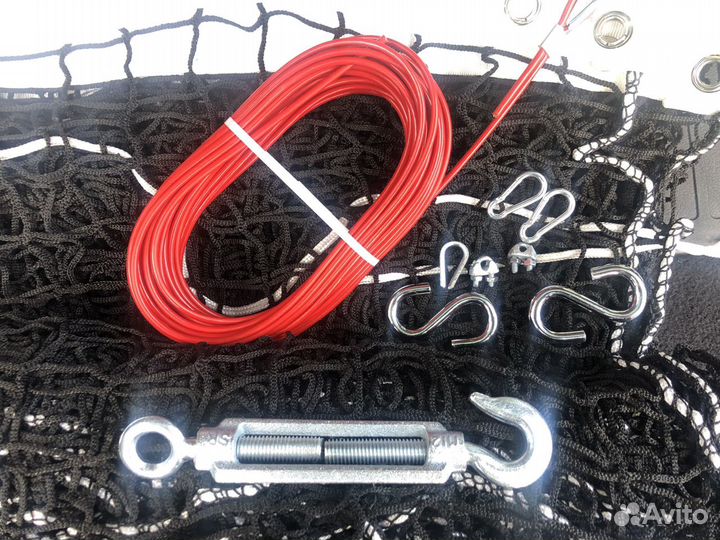 Сетка большой теннис+ трос+ крепеж новая