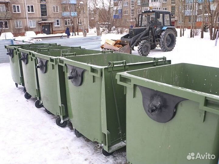 Мусорные контейнеры Пластиковые 1100л склад Уфа