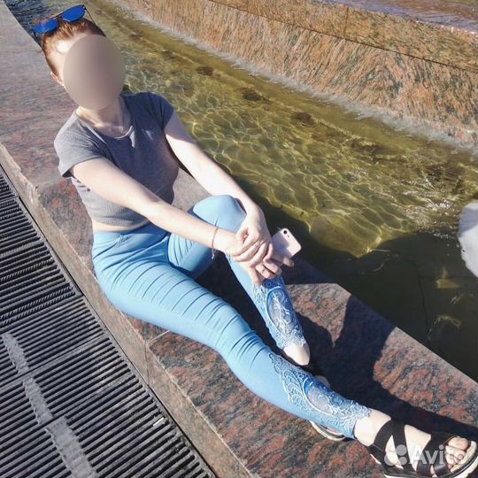 Легинсы женские с кружевом