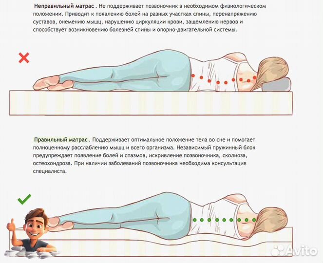 Матрас 90х200