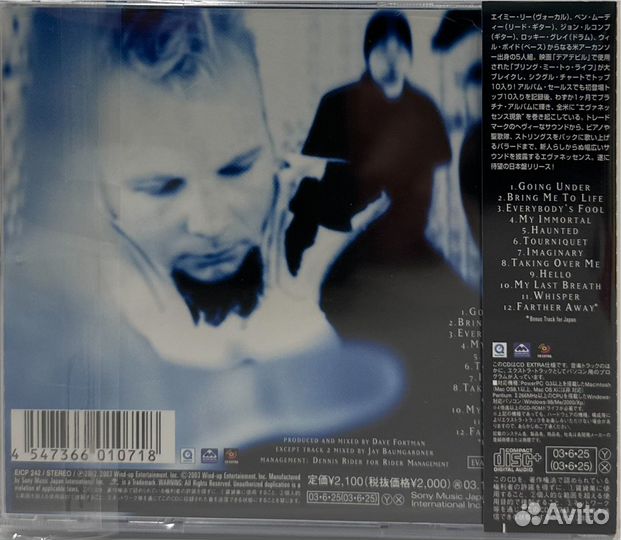 Evanescence – Fallen (JP) eicp 242 Nu Metal NM