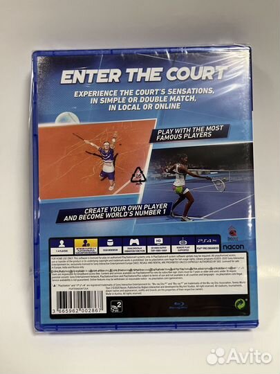 Tennis World Tour 2 новый диск для PS4