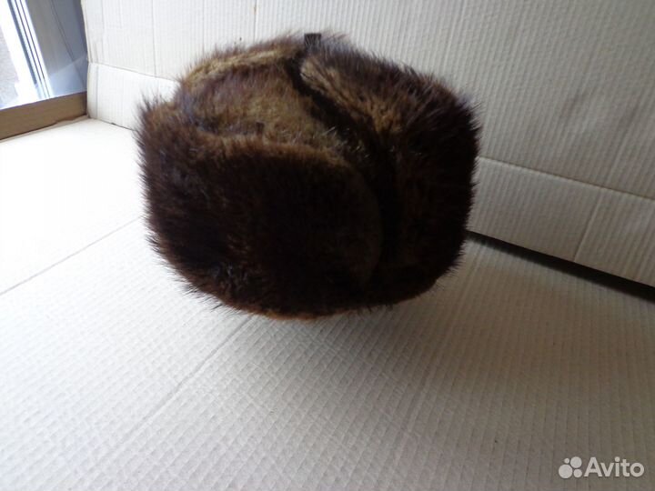 Шапку -ушанку ондатровую р.59 (58)