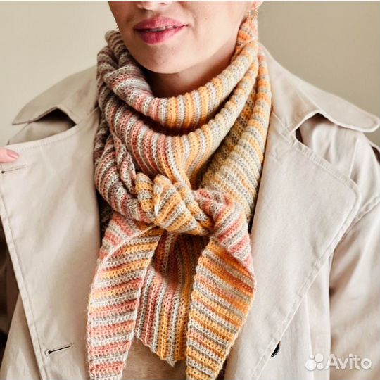 Шарф бактус ручной работы