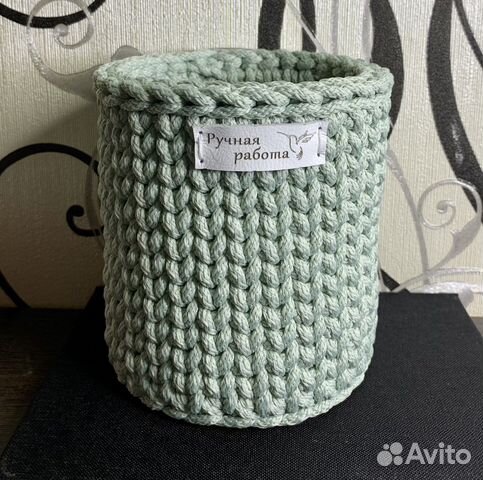Корзина вязаная крючком