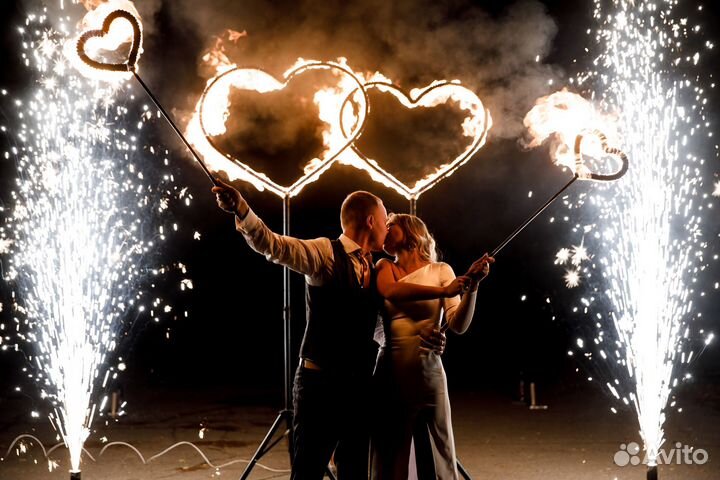 Фаер-шоу и Огненные буквы на свадьбу день рождения
