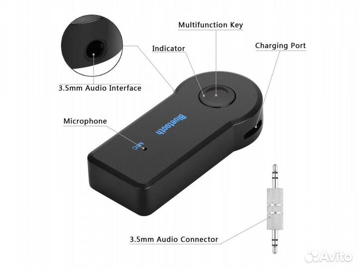 Ресивер с bluetooth с микрофоном