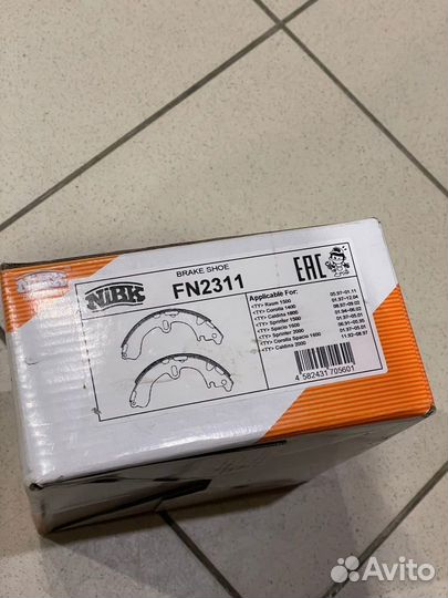 Колодки тормозные nibk FN2311 задние Toyota