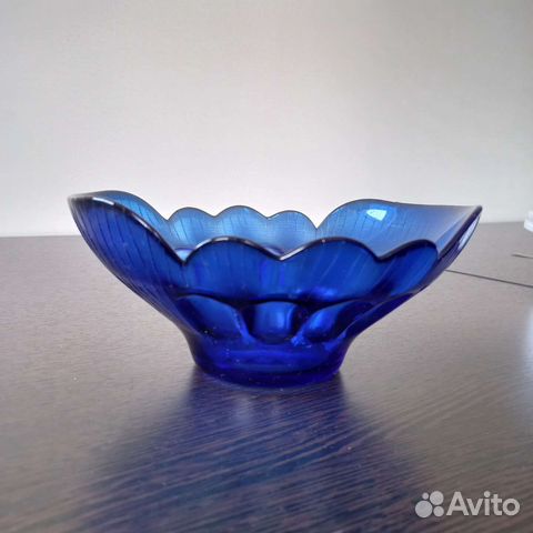 Конфетница цветное стекло СССР