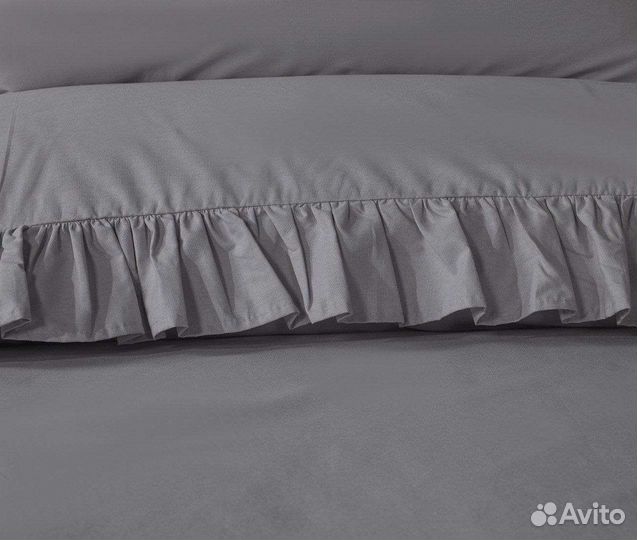Белье постельное сатин с рюшкой