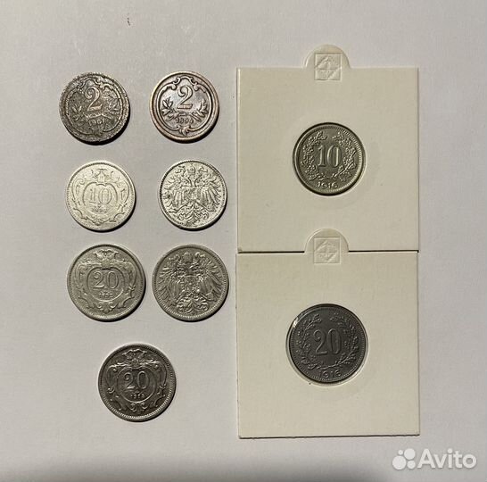 Монеты Европы (2) Австрия-Венгрия-Швейцария