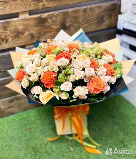 Цветы розы букет