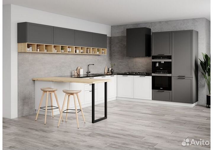 Кухня модульная Норма Перо в рамочном фасаде