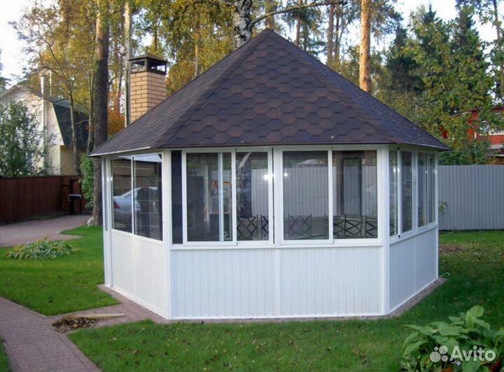 Остекление беседки