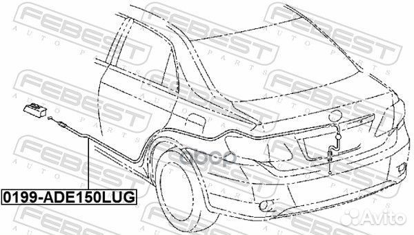 Трос открывания замка крышки багажника toyota C