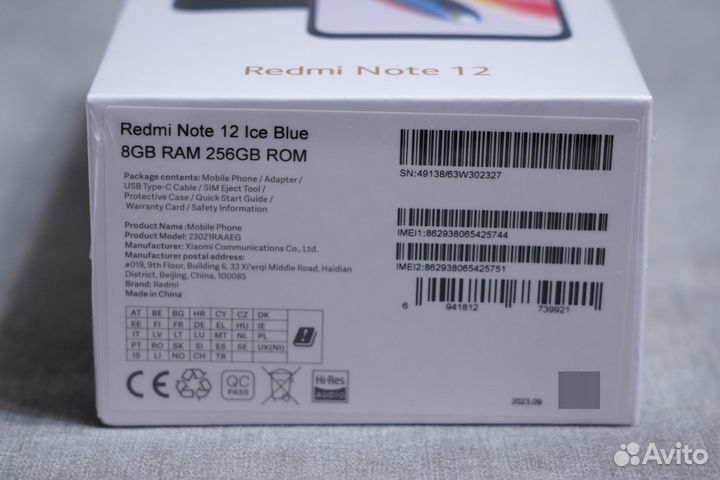 Xiaomi Redmi Note 12, 6/128 ГБ