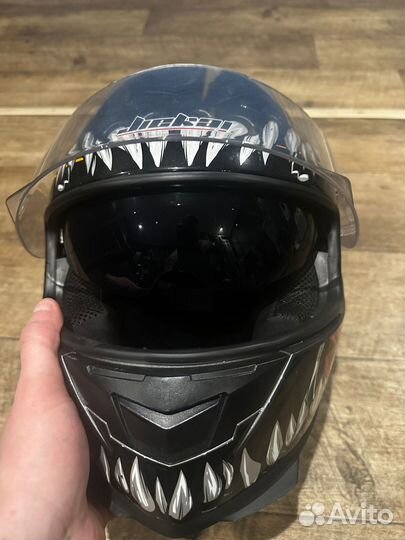 Шлем интеграл / встроенные очки, ударопрочный легк