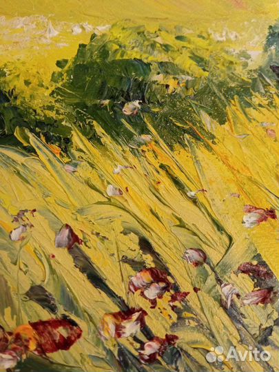 Картина маслом. Пейзаж. Тоскана. Италия