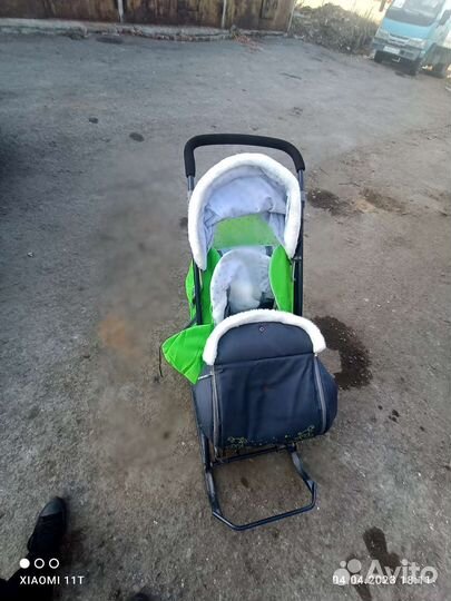 Детские санки коляска