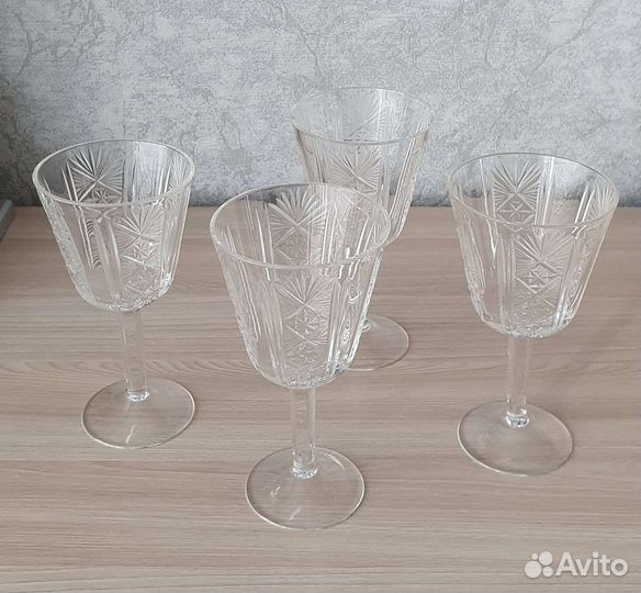 Бокалы хрусталь винтаж СССР (4 штуки)