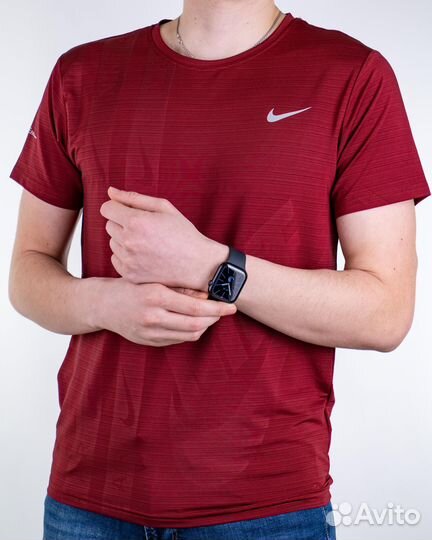 Футболка спортивная Nike (N 6818) (XXL, Малиновый)