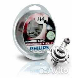 Лампа H4 VisionPlus 12V 60/55W P43t-38 (компл.2