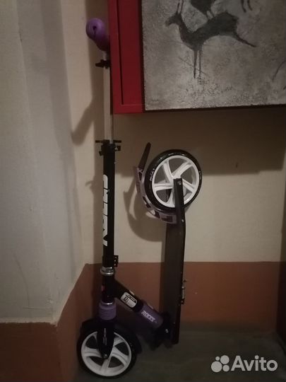 Самокат для взрослых и детей с большими колёсами
