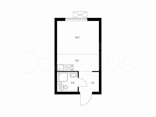 Квартира-студия, 21,8 м², 21/33 эт.