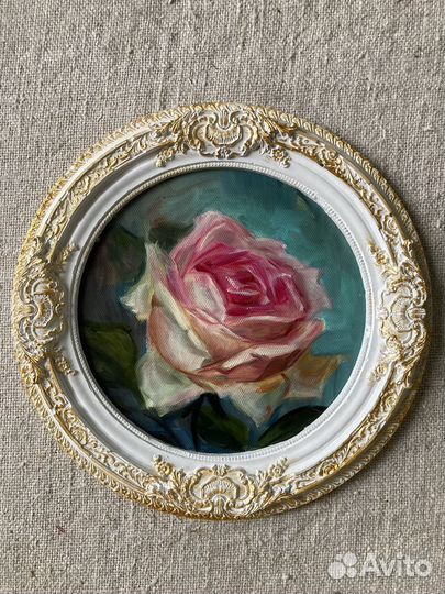 Картина маслом на холсте роза