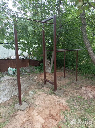 Уличный турник брусья