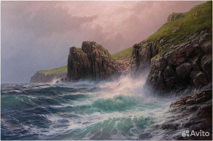 Картины маслом волны и шторма 10 разных