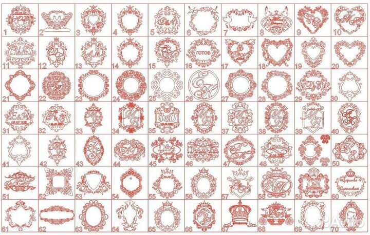 Монограмма на свадьбу (свадебный герб)