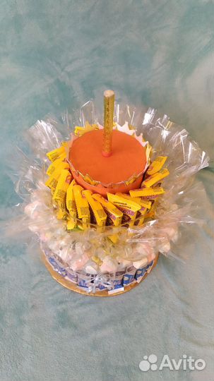 Сладкие букеты, торты из конфет