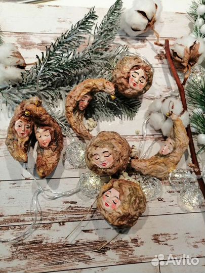 Ватные ёлочные игрушки