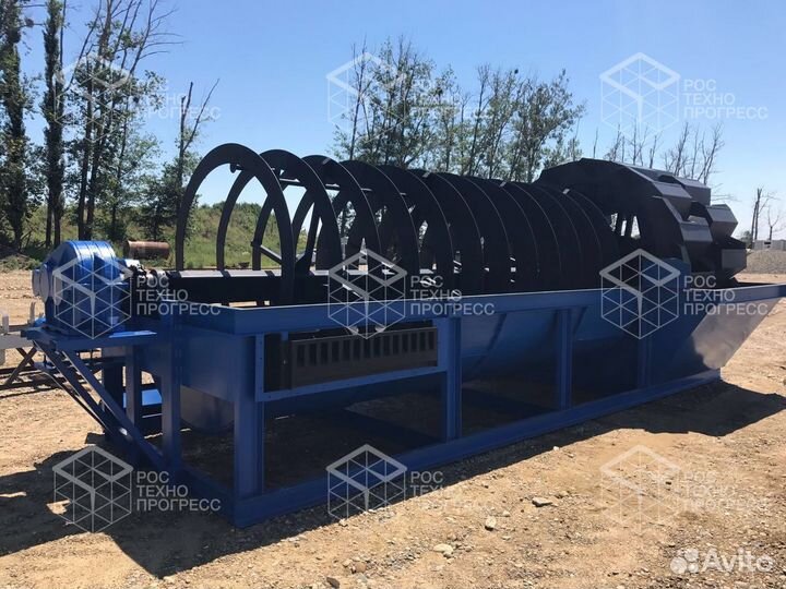 Пескомойка колесная со шнеком до 200т/ч по пескам