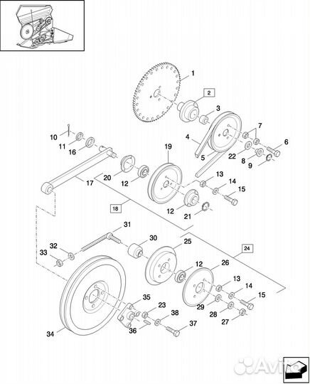 CNH Ремень мотовила жатки