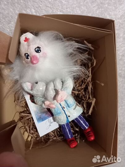 Ватные елочные игрушки