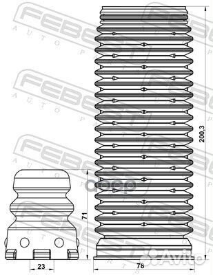 Отбойник+пыльник (комплект) (на 2 амортизатора)