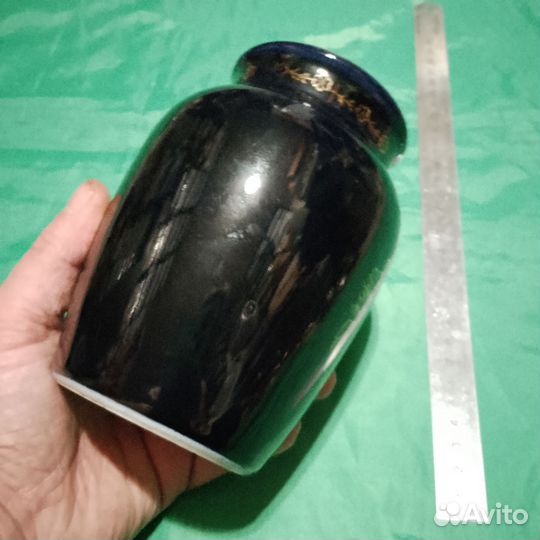 Ваза кобольтовое стекло лфз