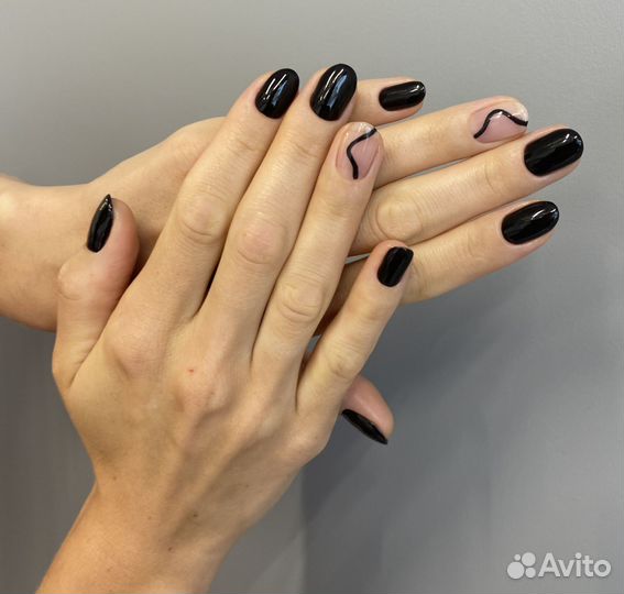 Маникюр, педикюр с покрытием