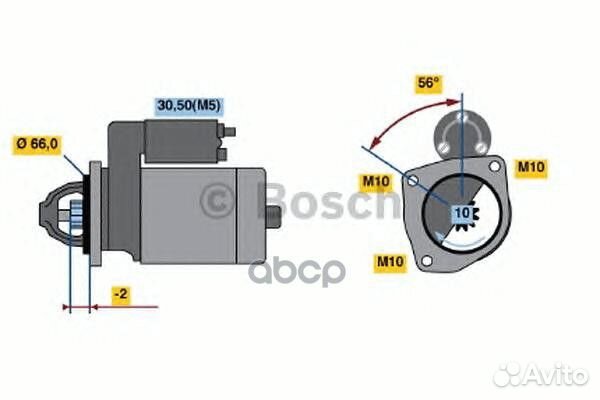 Стартер 12V 1.4KW 0986018310 Bosch
